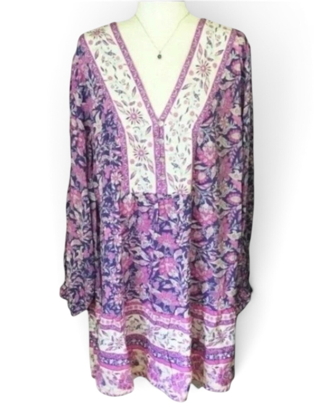 AVEOLOGY Boho Floral Tunic Dress / Tunic Top – Plus 3X/4X – NWT - Picture 5 of 15